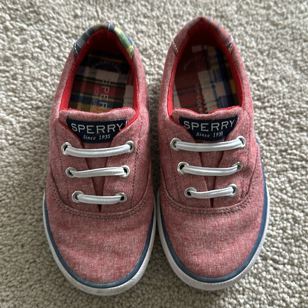 Sperry Juniors Striper Il Jr Sneakers Size 9 Color Red
